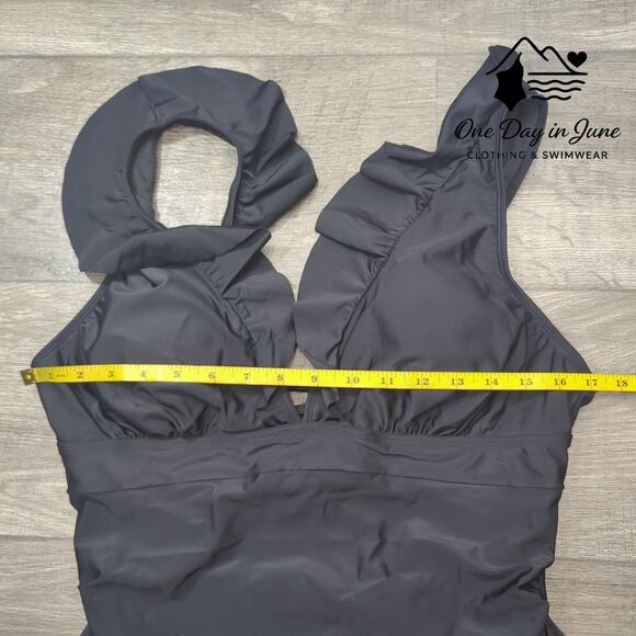 Cupshe Ruffle Shoulder Tie Back One Piece Swimsuit Size XL - Picture 5 of 7